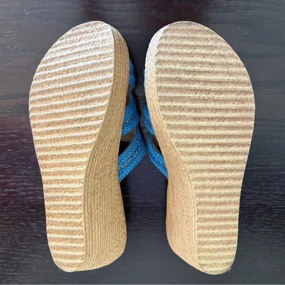 🎾Sbicca Blue Crochet Mules - Picture 5 of 9